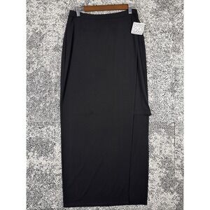 Clara Sun Woo Straight Skirt Womens Small Cut Out Black Polyester‎ Blend NEW
